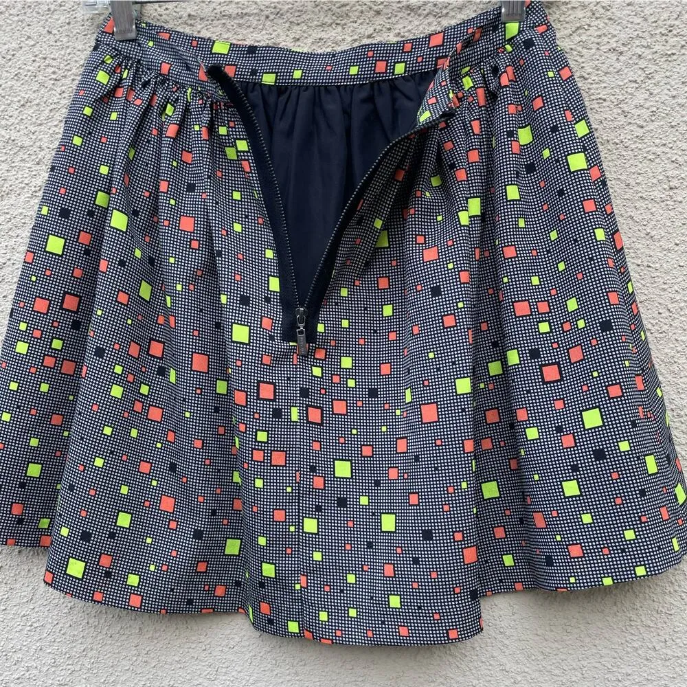 Eric + Lani Geometric Print Skater Skirt Juniors 5 Black Size undefined - Image 6