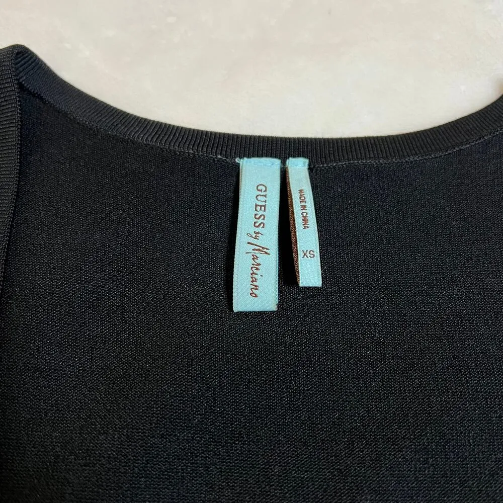 Guess by Marciano Sleeveless Scoop Neck Beaded Cocktail Dress Size X-Small Y2K - Image 4