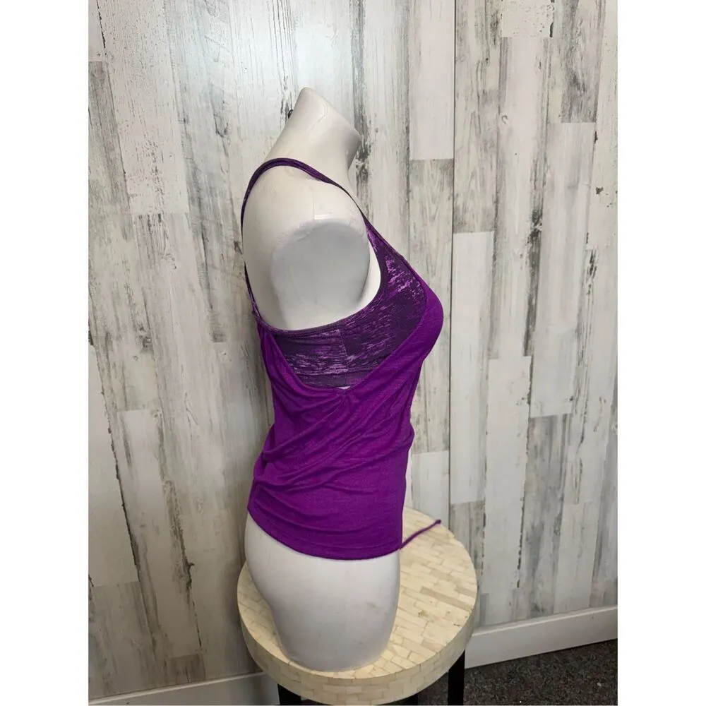 Athleta purple active top with sports bra - Image 7