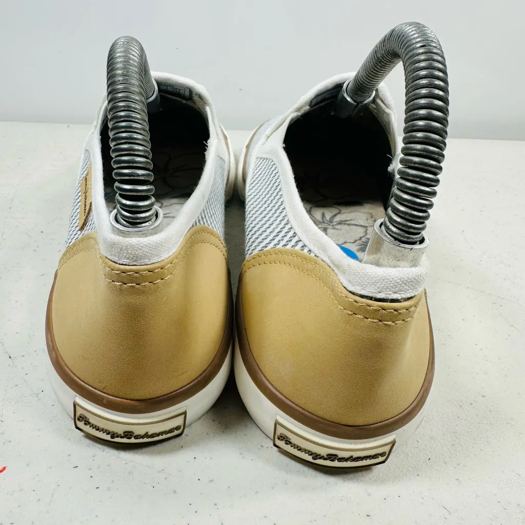 Tommy Bahama Women’s 6,5 Gray White Stripes Slip On Sneakers Shoes Loafers boat - Image 4