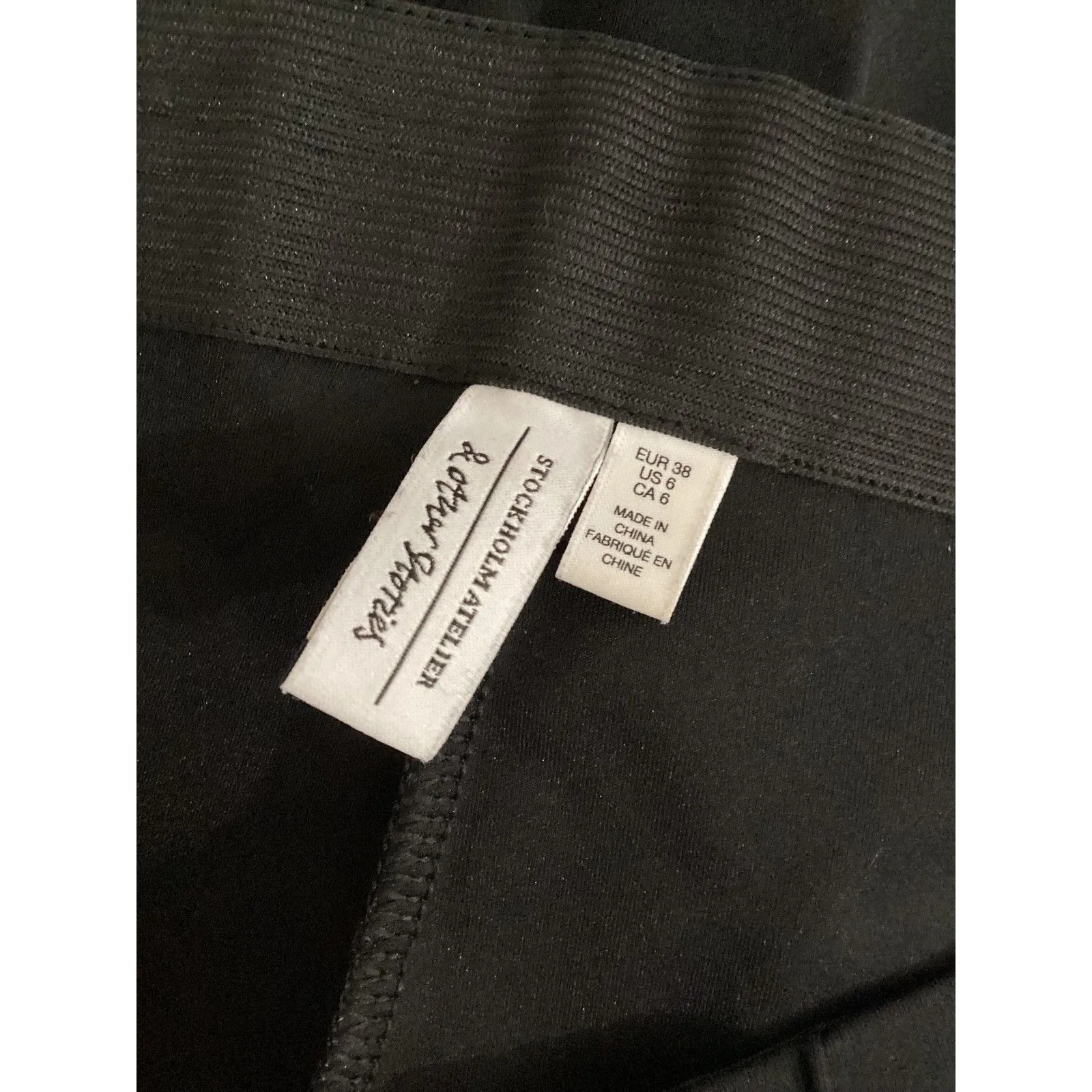 & Other Stories Pants Womens 6 Black High Rise Skinny Stretch Ankle Zip Trousers - Image 5