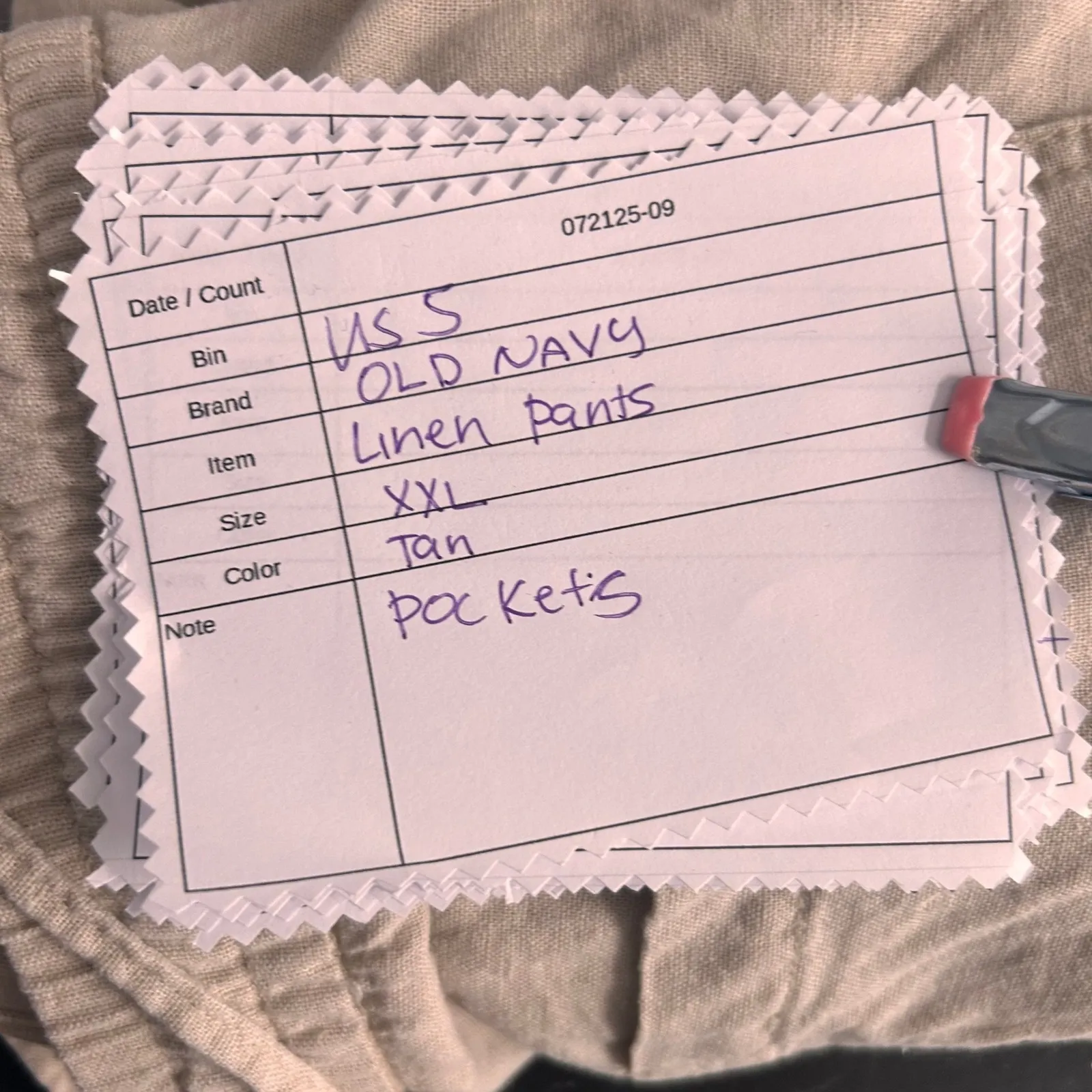 Old Navy Womens Linen Pants Size XXL Summer Beach Travel Coastal‎ Tan Drawstring - Image 10