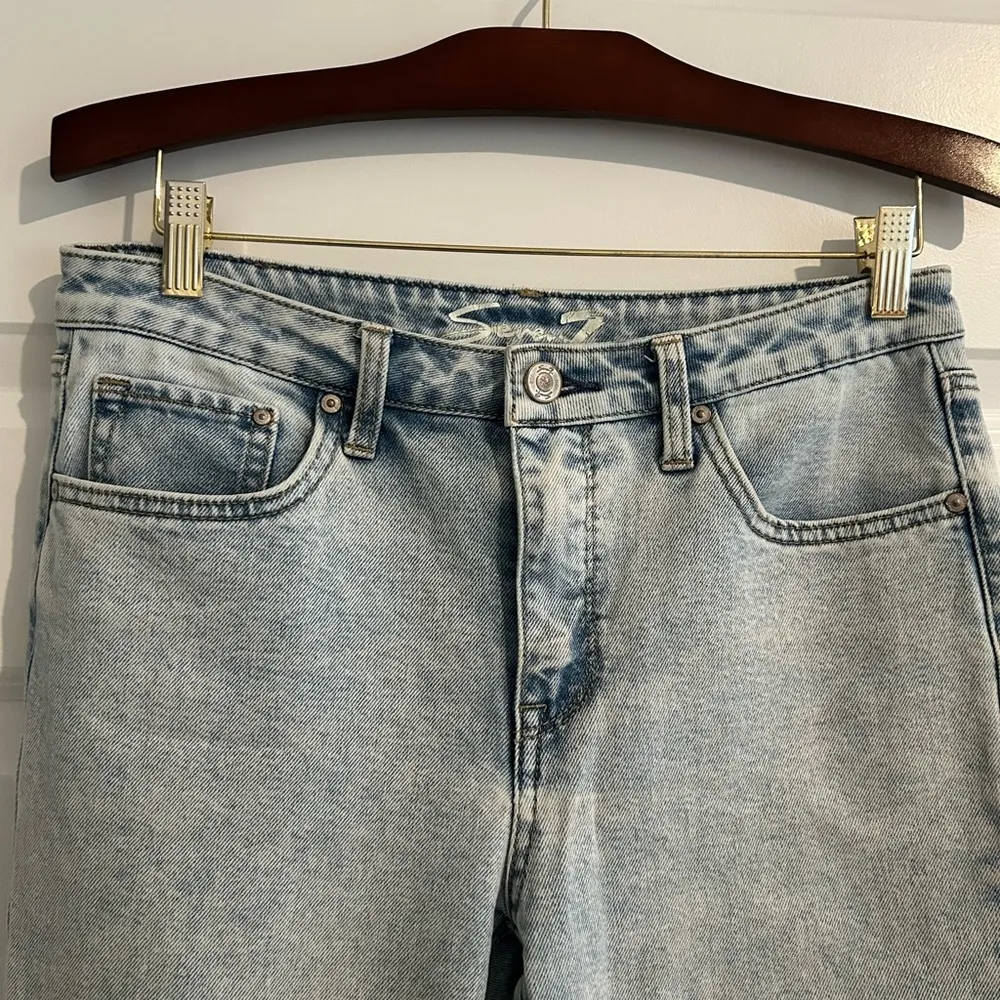 Seven7 Slim Straight Leg Jeans Blue Size 4 - Image 2
