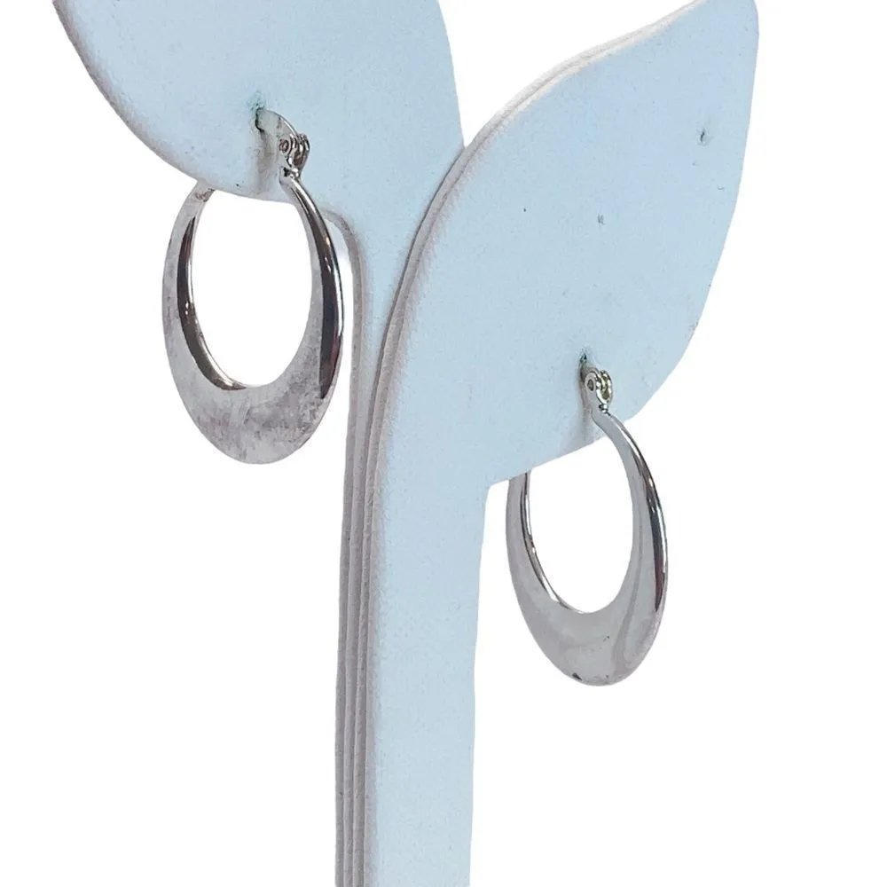 Sterling Silver  .925 Hoop Earrings - Image 3