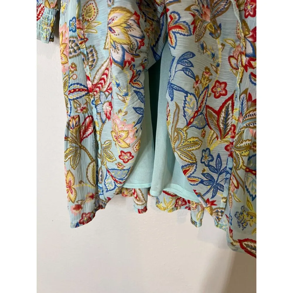 Elan Melrose Fit & Flare Mini Dress Womens Sz M 3/4 Sleeve Vacation Tropical - Image 6