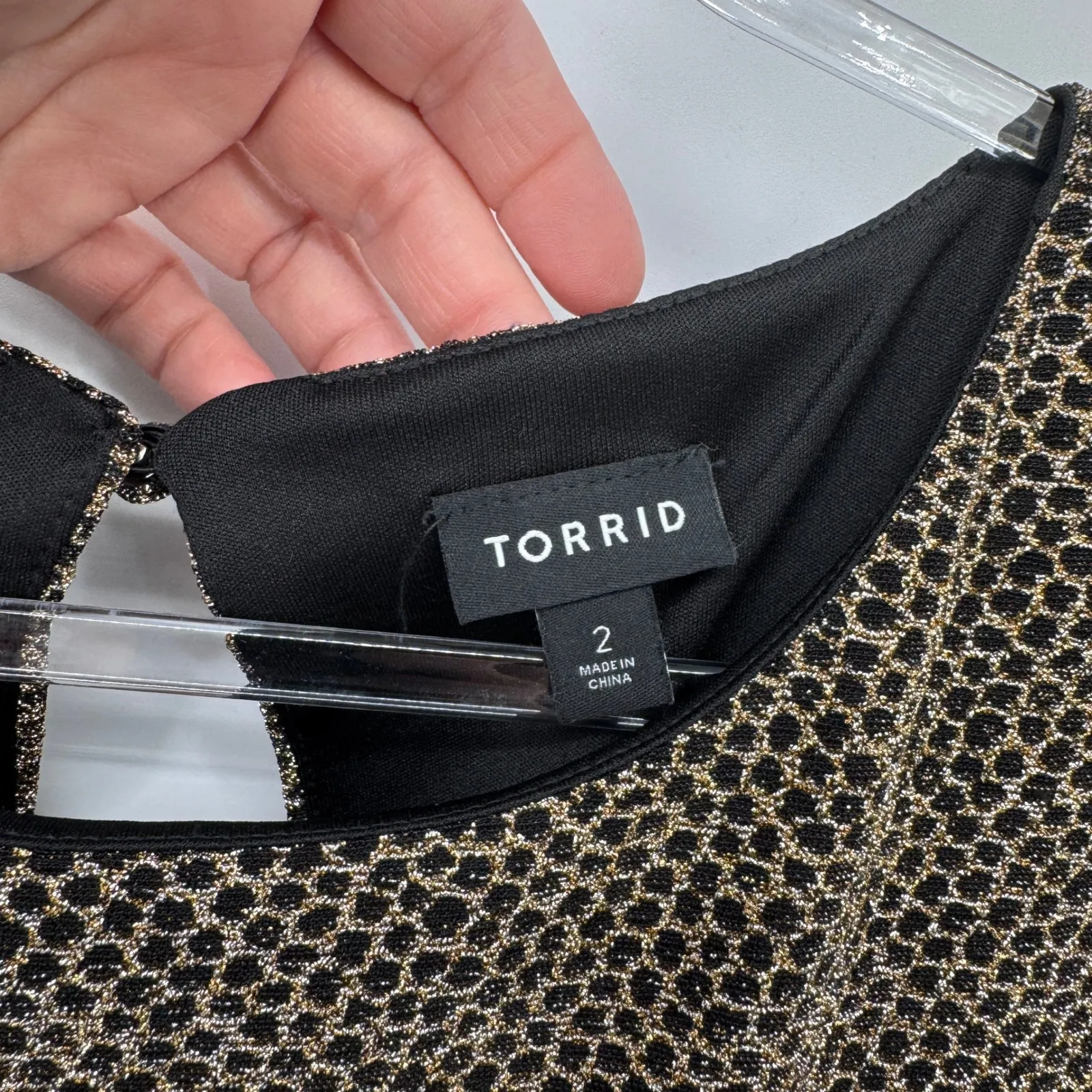 Torrid Festive Midi‎ Dress Gold Metallic Sleeveless A-Line Pockets 2x Lined - Image 9