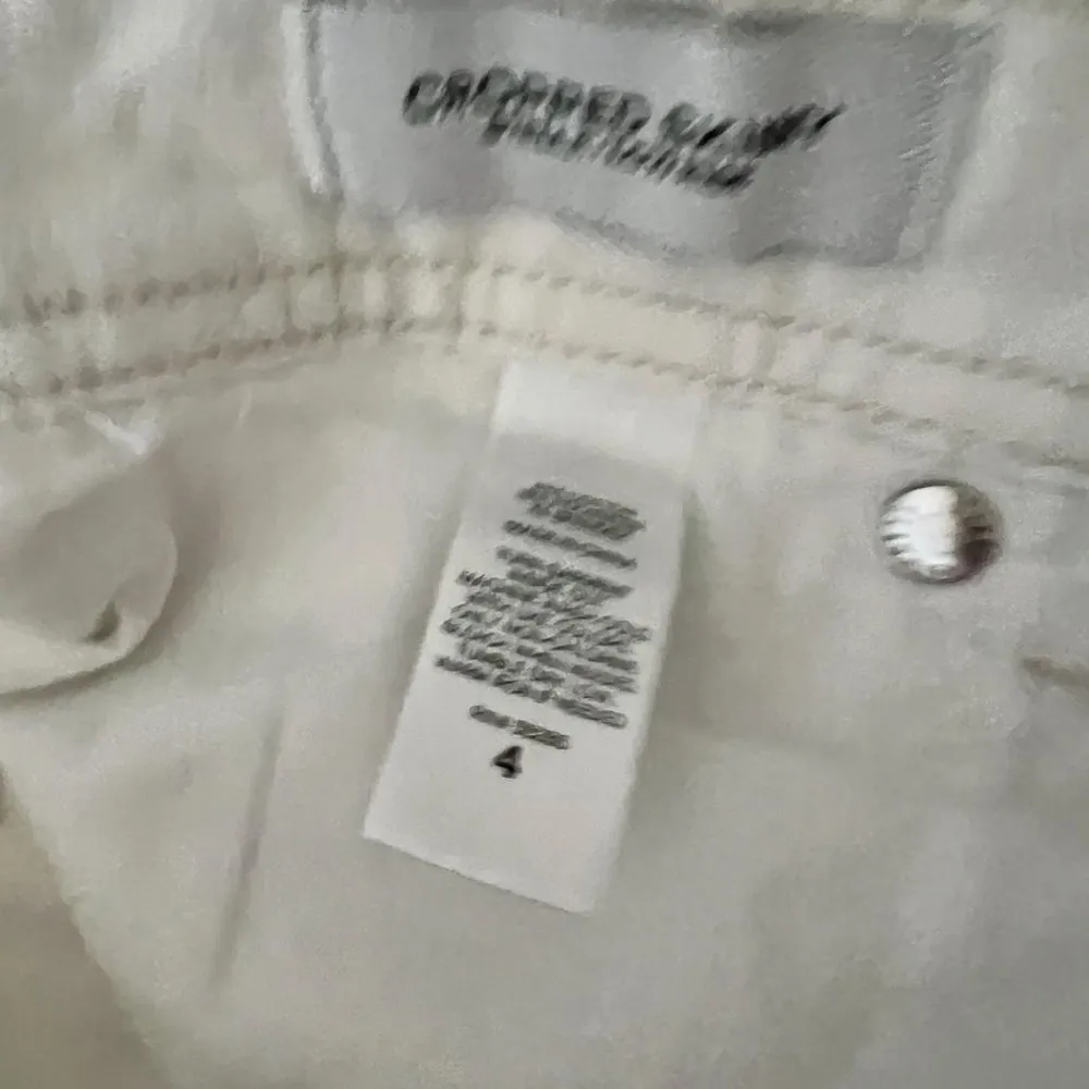 Express Cropped Skinny Jeans in White - Image 6