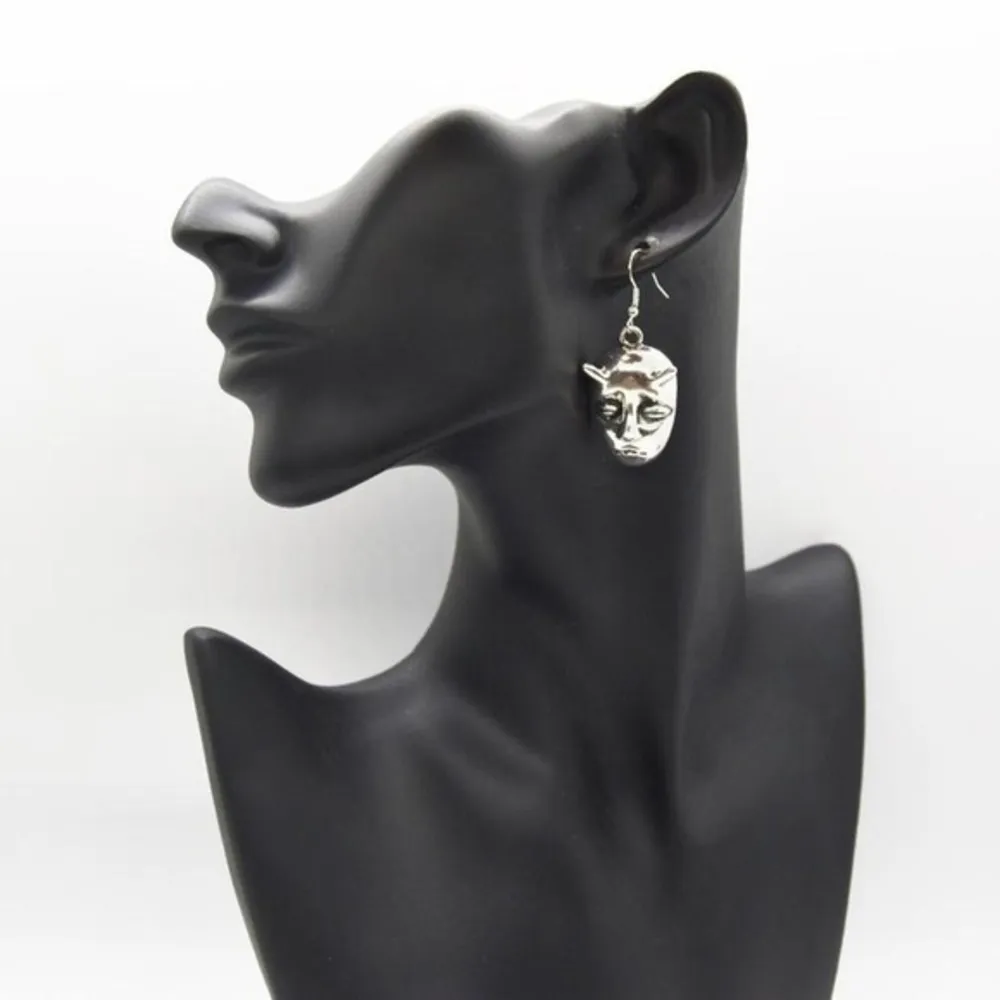Gothic Monster Earrings Silver - Image 4