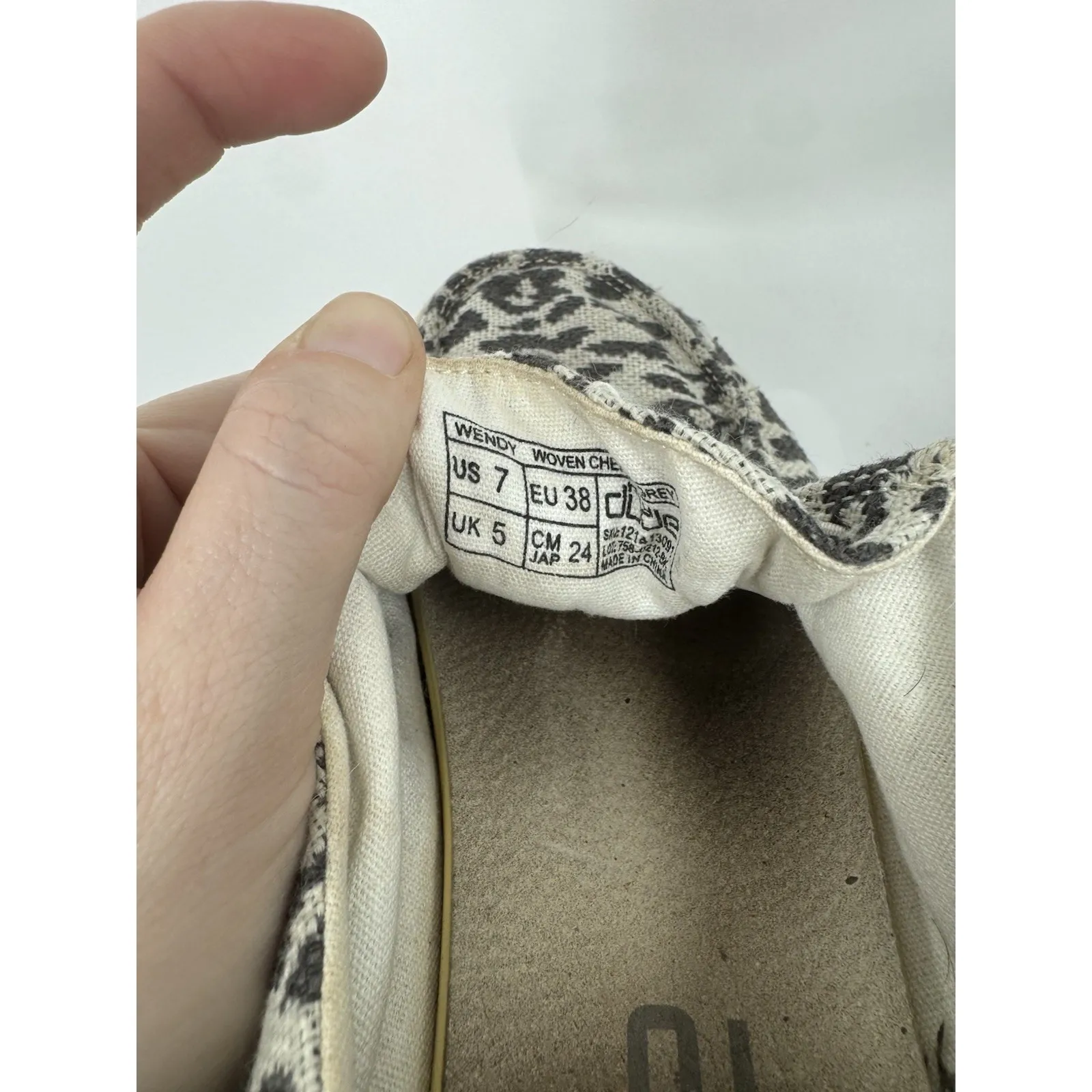 Hey Dudes Wendy Cheetah Print Shoe Women 7 White Grey Casual Beach Summer Preppy - Image 3