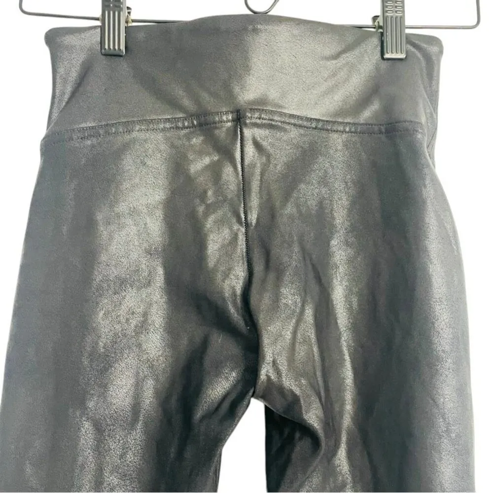 SPANX Size Small Petite Leggings Faux Leather Slimming Smoothing Flattering - Image 5