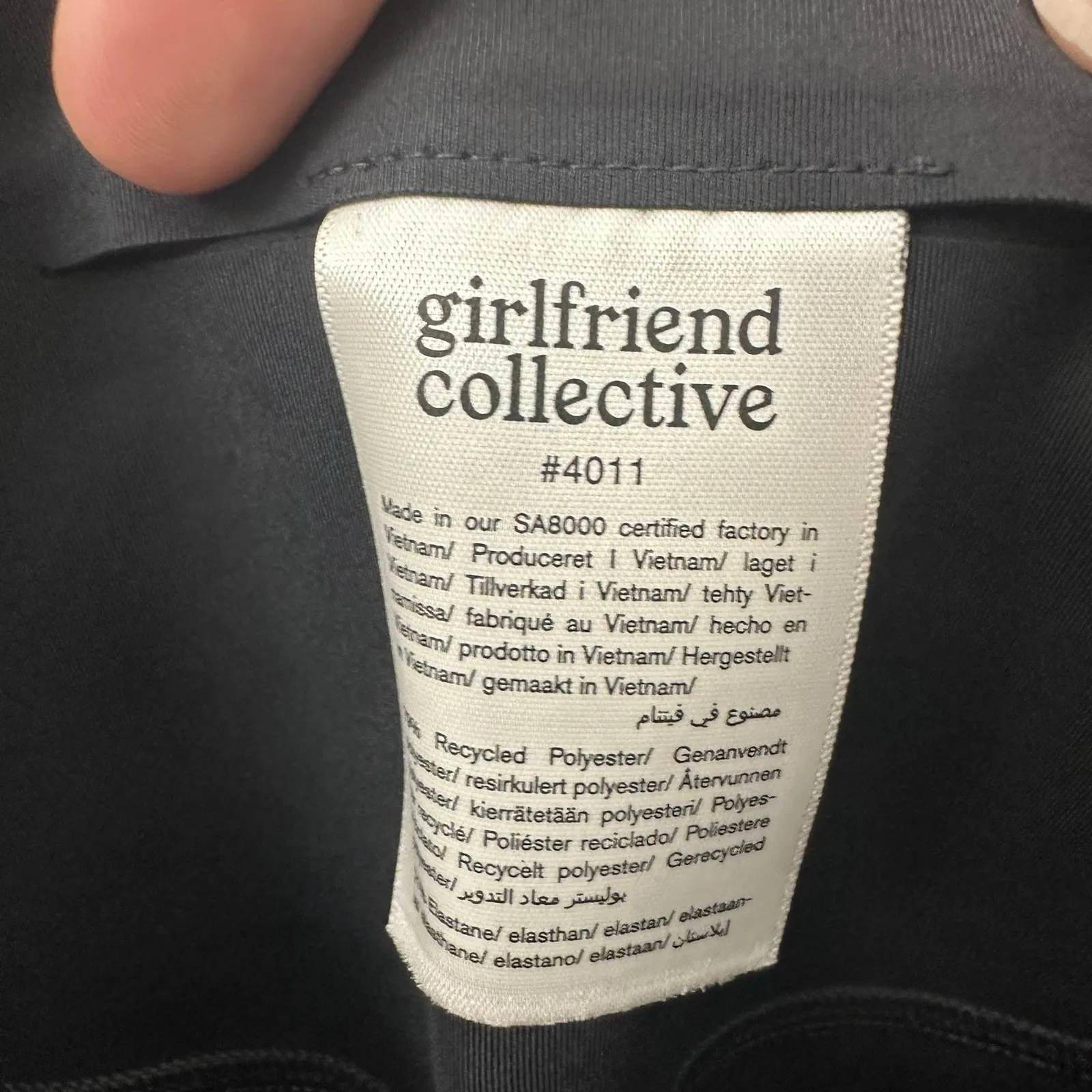 NWT Girlfriend Collective High Rise Bike Shorts 8" Black Athletic Women's‎ XS - Image 3