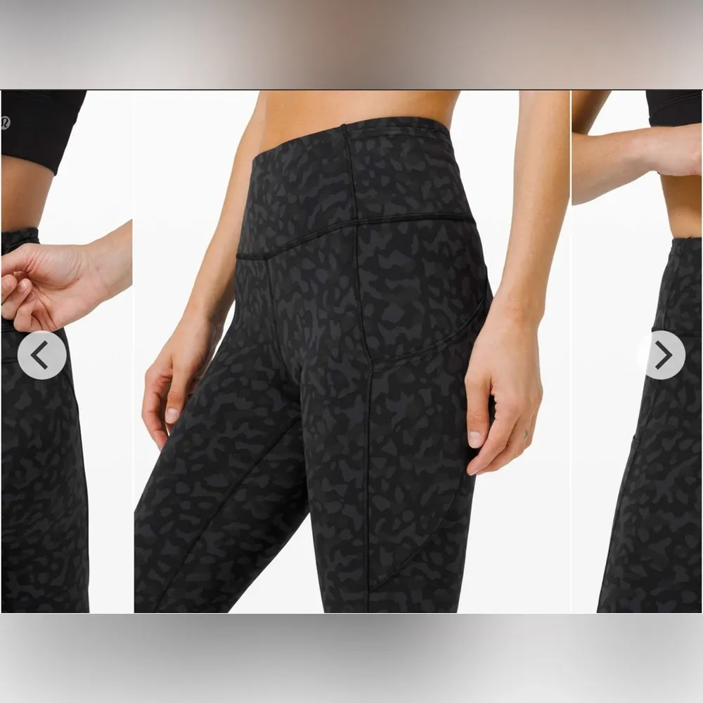 Lululemon Fast and Free High-Rise Crop 23" no signs of wear Y2K black camo - Image 4