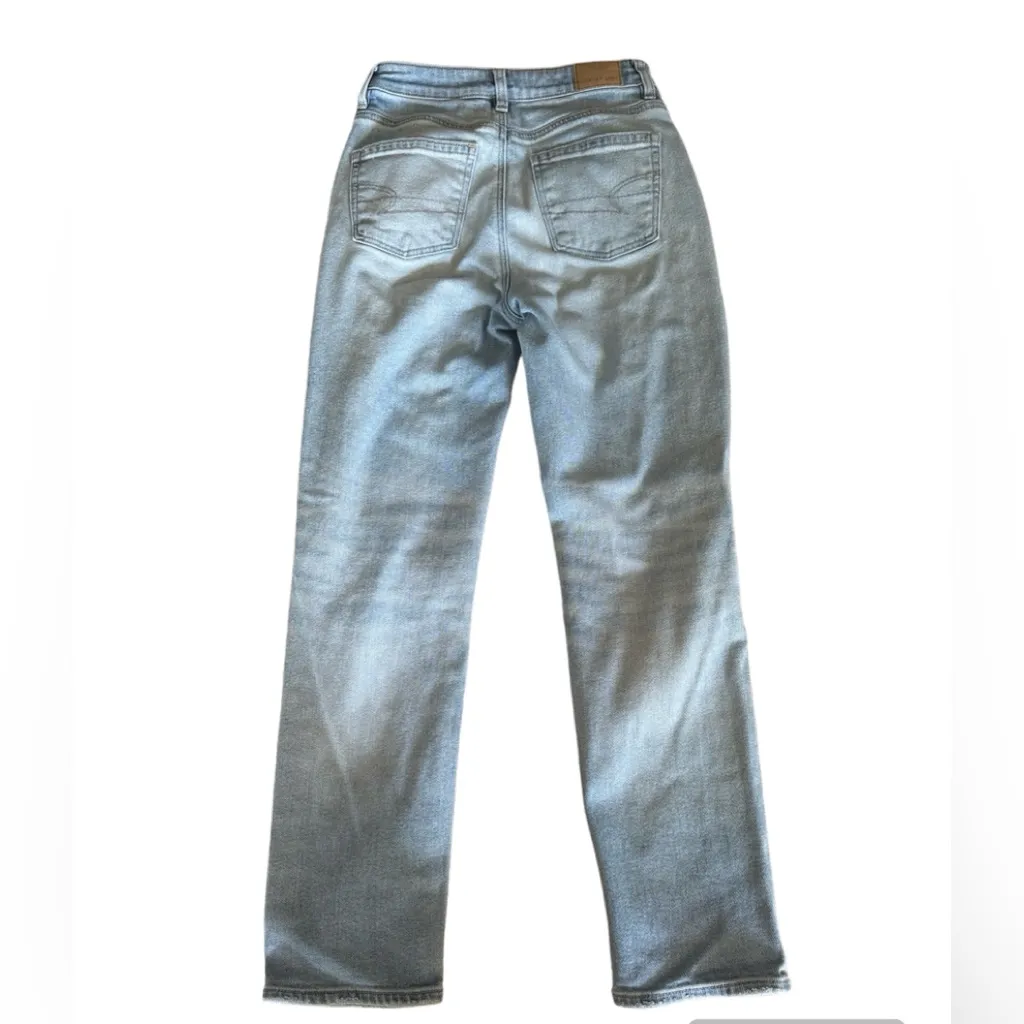 American Eagle Mom Straight Leg Jeans, Size 0, 26” - Image 6