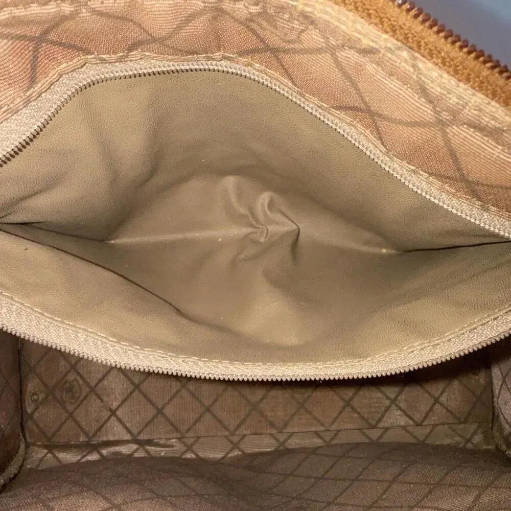 JR Vintage Brown Tan Leather Fabric Lined American Made Western Designer Handbag - Image 15