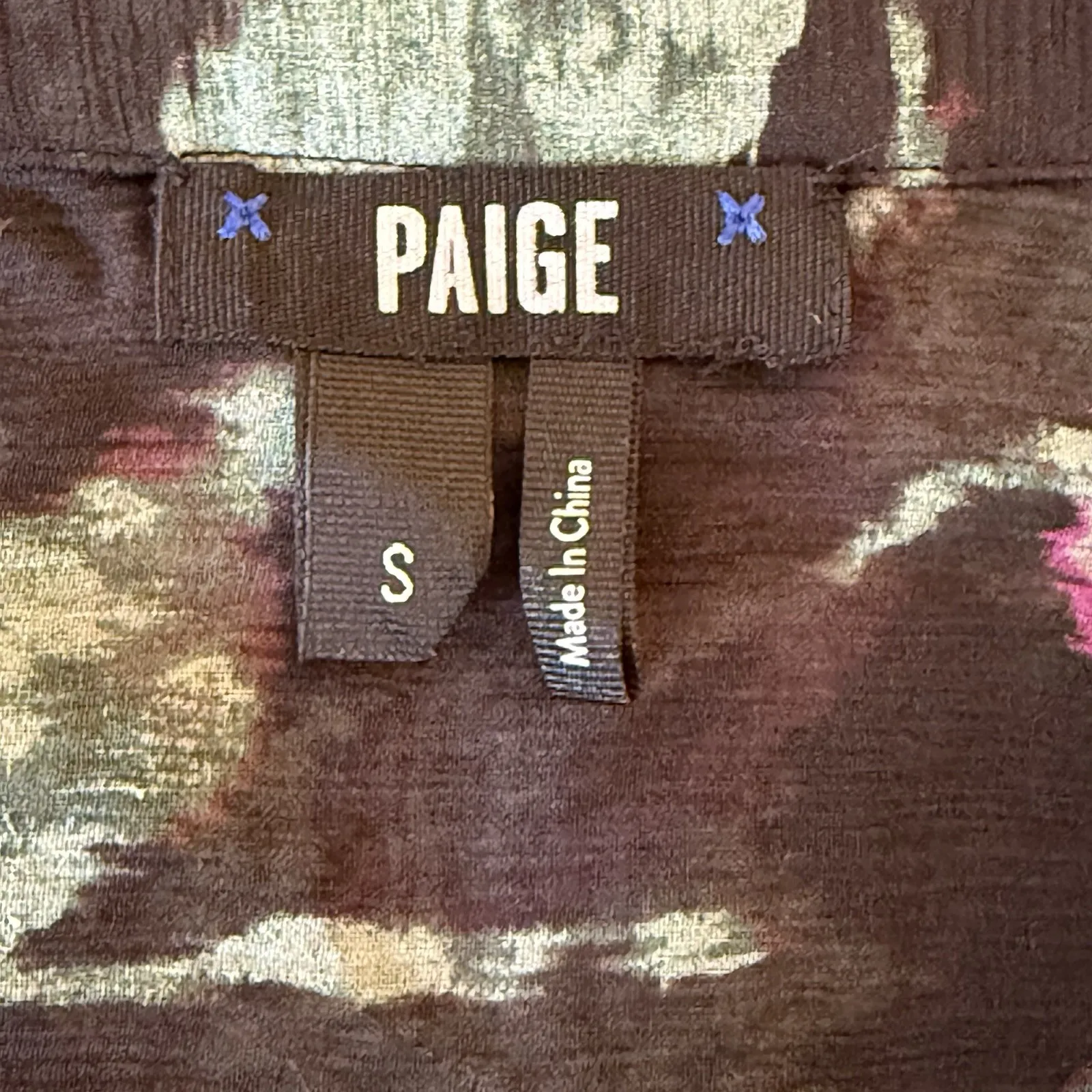 Paige Silk Black Pink Floral Sheer Blouse‎ Small Whimsigoth Dark Romantic Fairy - Image 6