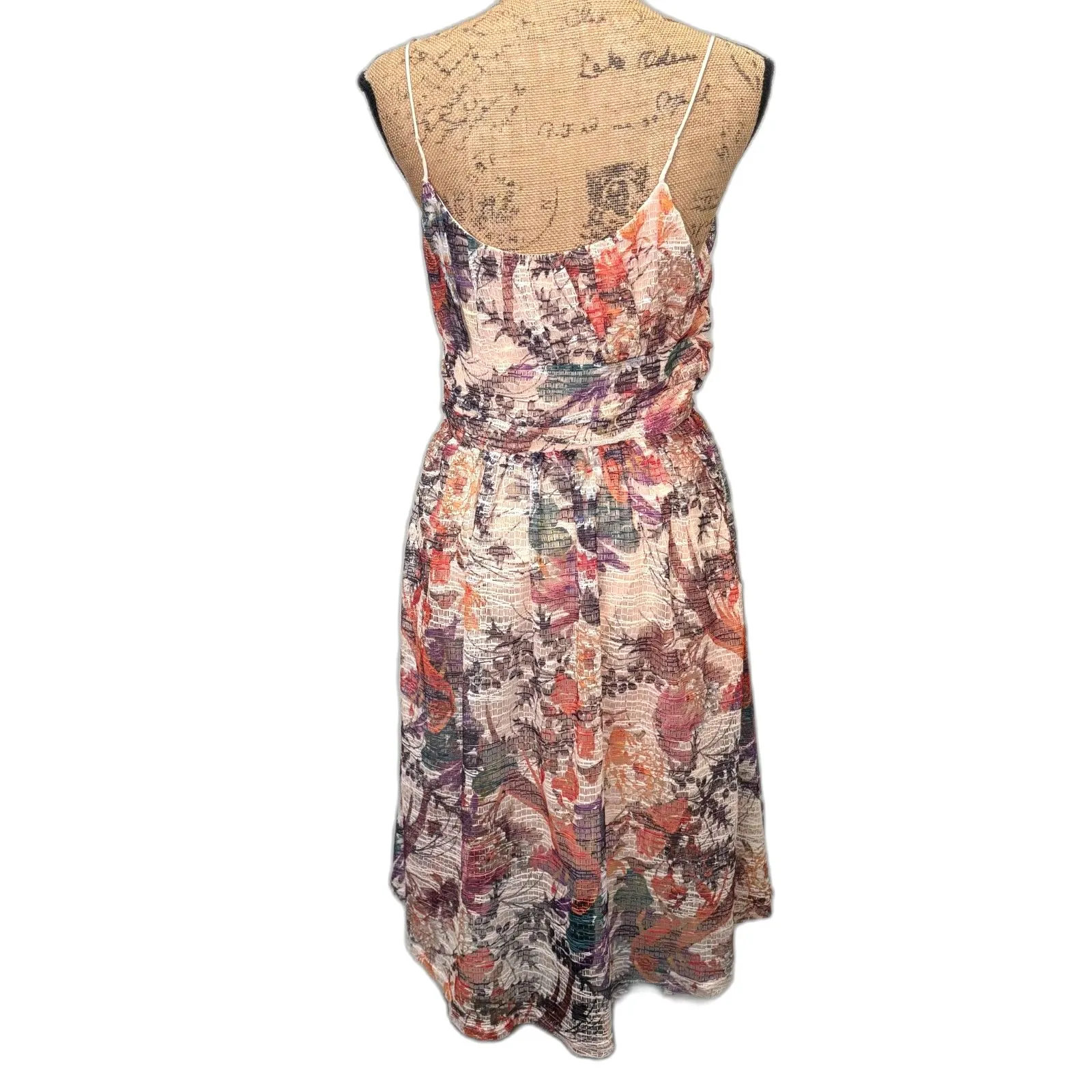 Maeve Mackenzie Pink Floral‎ Lace Dress Knee Length Spring Wedding Guest Size 8 - Image 6