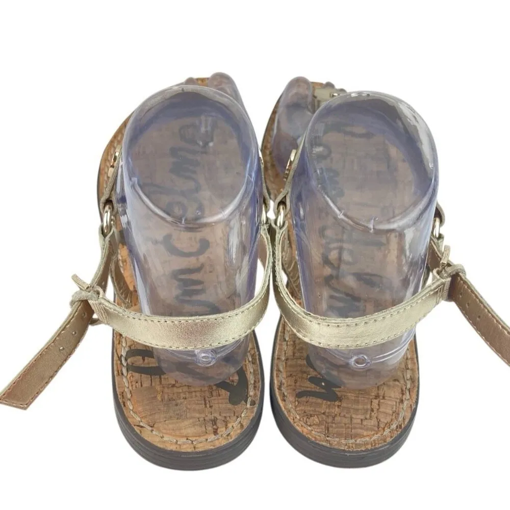 *Sam Edelman Gilly Sandal Womens Size 9M Gold Thong Beach Resort Travel Festival - Image 7