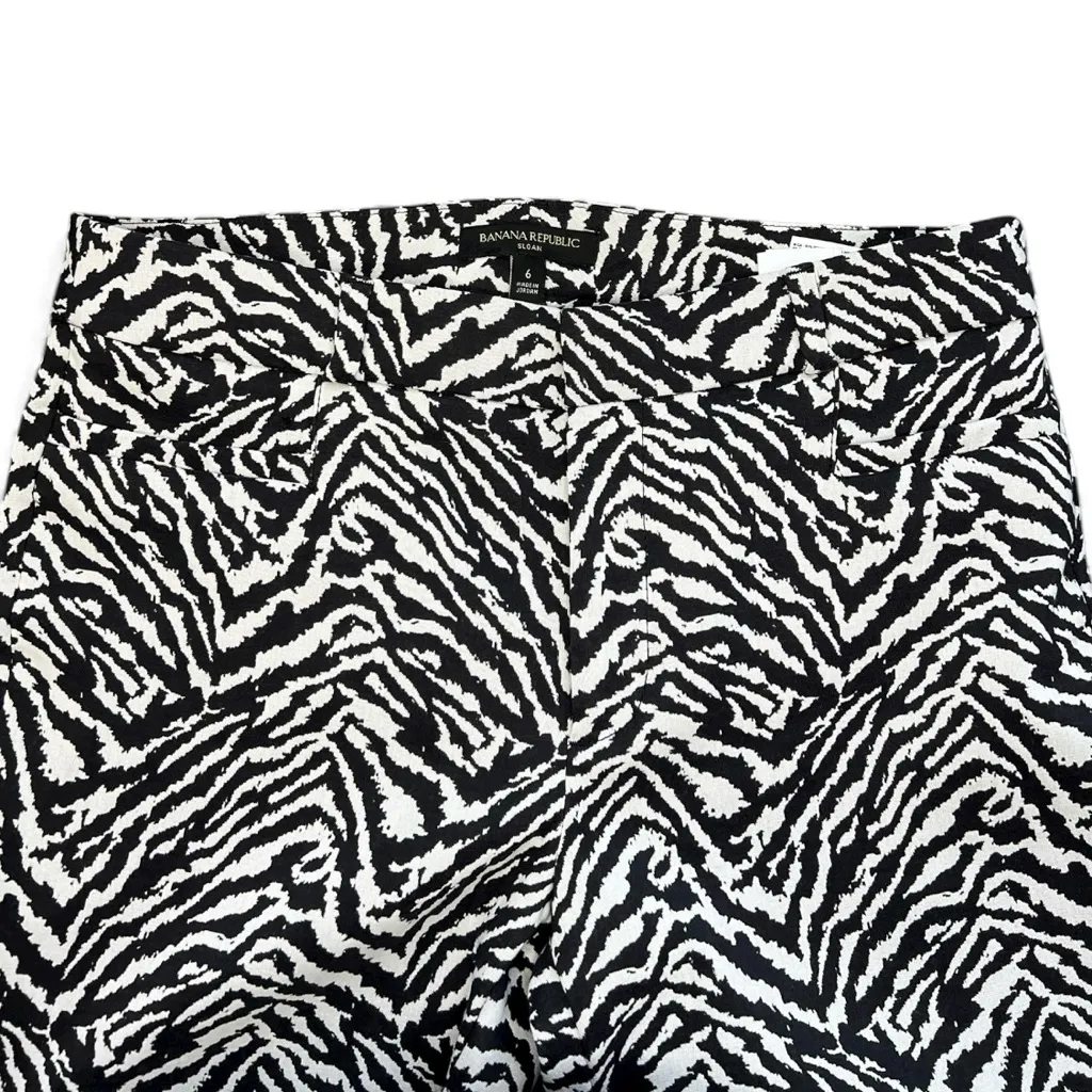 Banana Republic Zebra Print trouser Sloane Pants ankle business casual office - Image 4