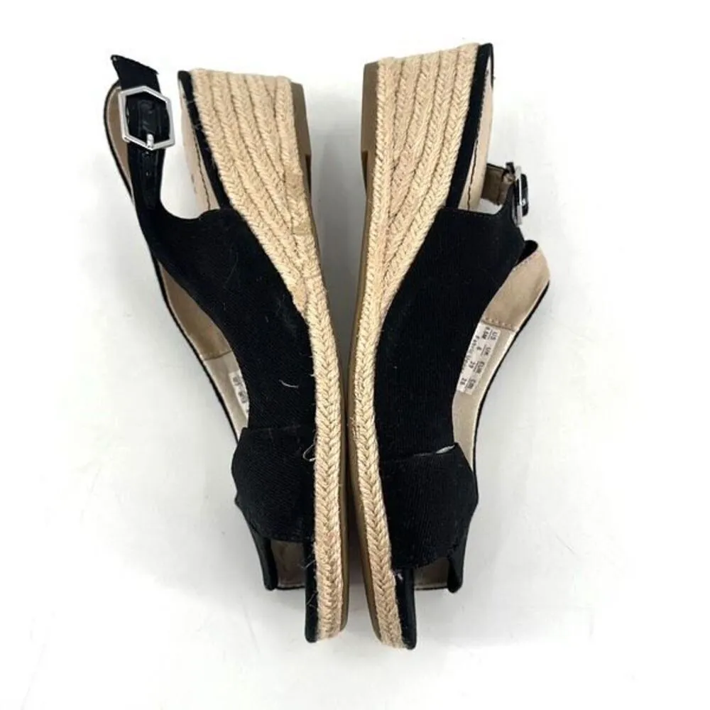 NWOT LifeStride Women's Socialite‎ Wedge Sandals Black Brown Size 8.5 - Image 7