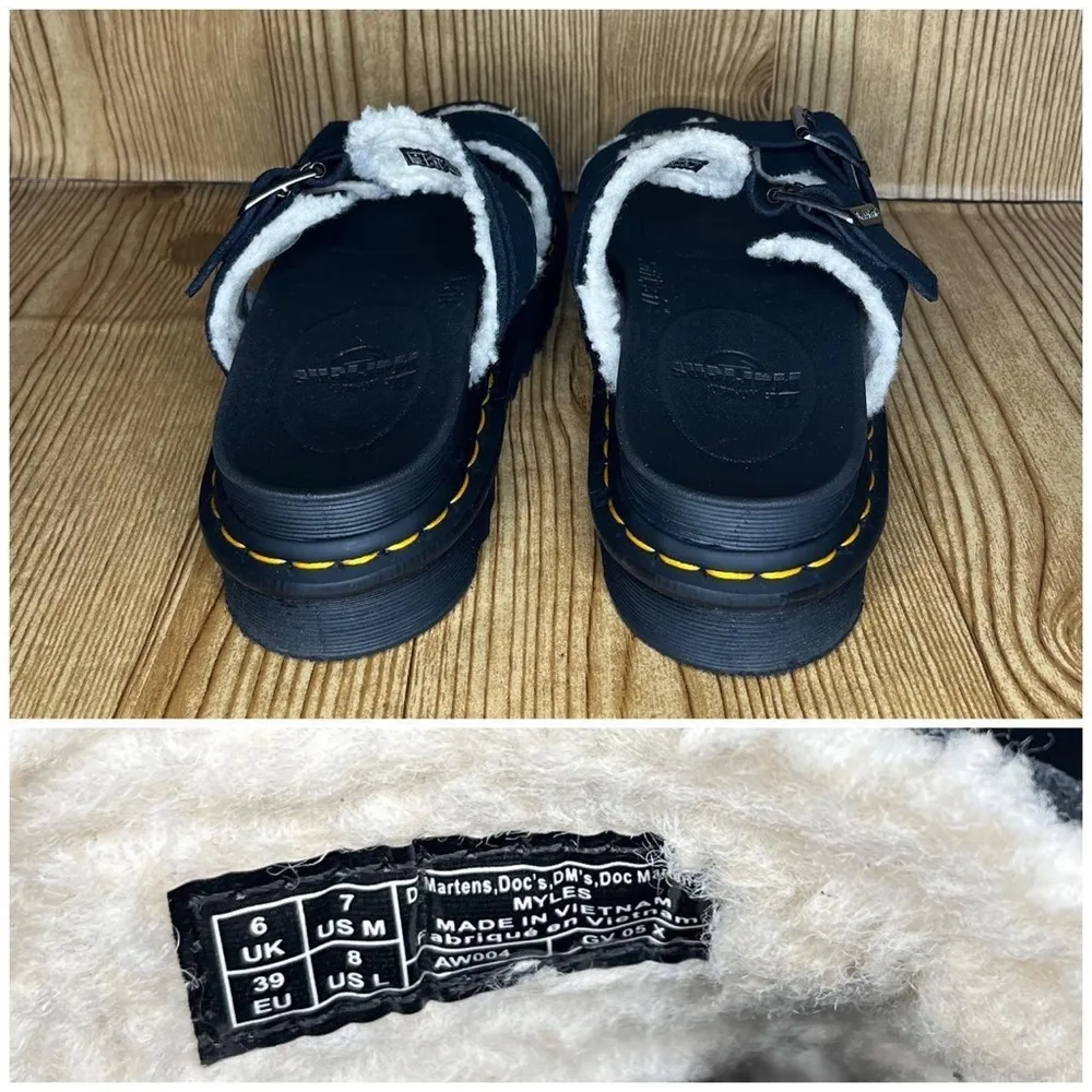 SOLD OUT Dr. Martens Myles fur lined double buckle slide sandals
Women’s 8 - Image 4