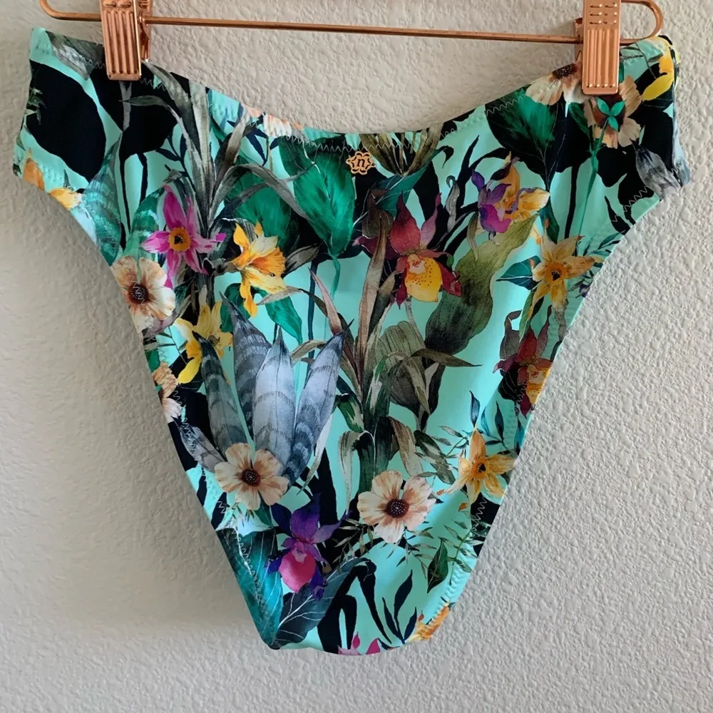 NWT Nanette Lepore High Leg Hipster Bikini Tropical Artsy Print 8 - Image 7