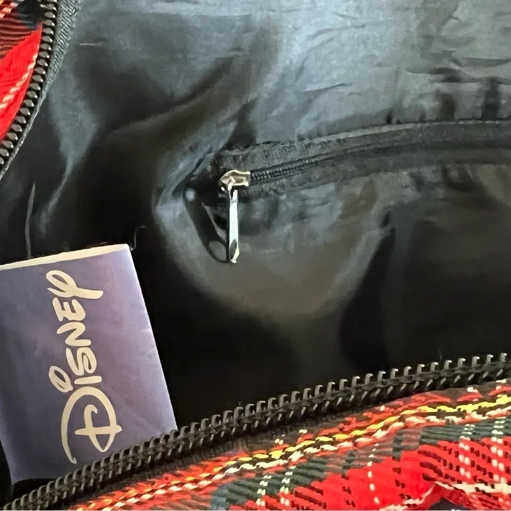 DISNEY POOH Vintage Tartan Plaid Tote Travel Bag - Image 9