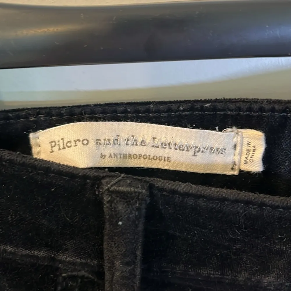 Pilcro  Mid-Rise velvet Embroidered Skinny Ankle Jeans 31 - Image 3