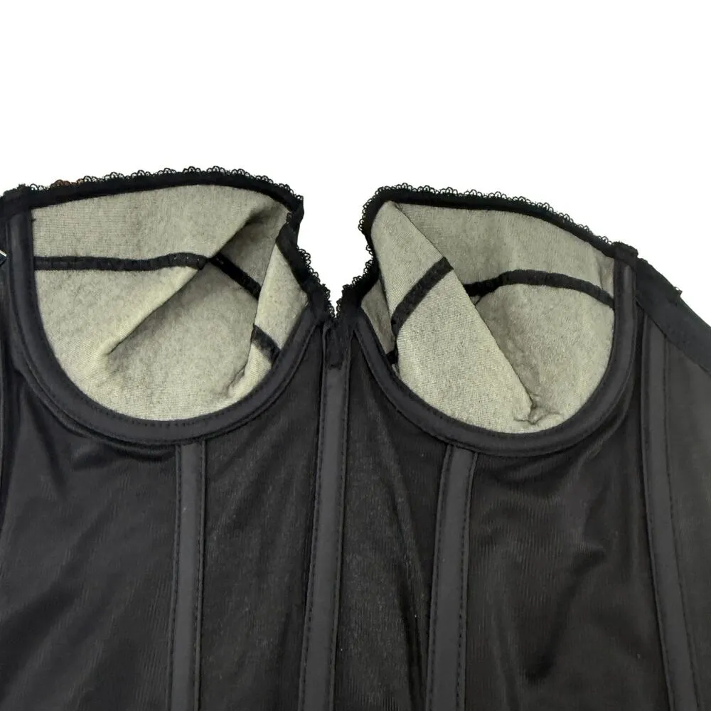 Vintage Backless by Smoothie Longline Bra Size 36B Black Corset Top Glam Rock - Image 3