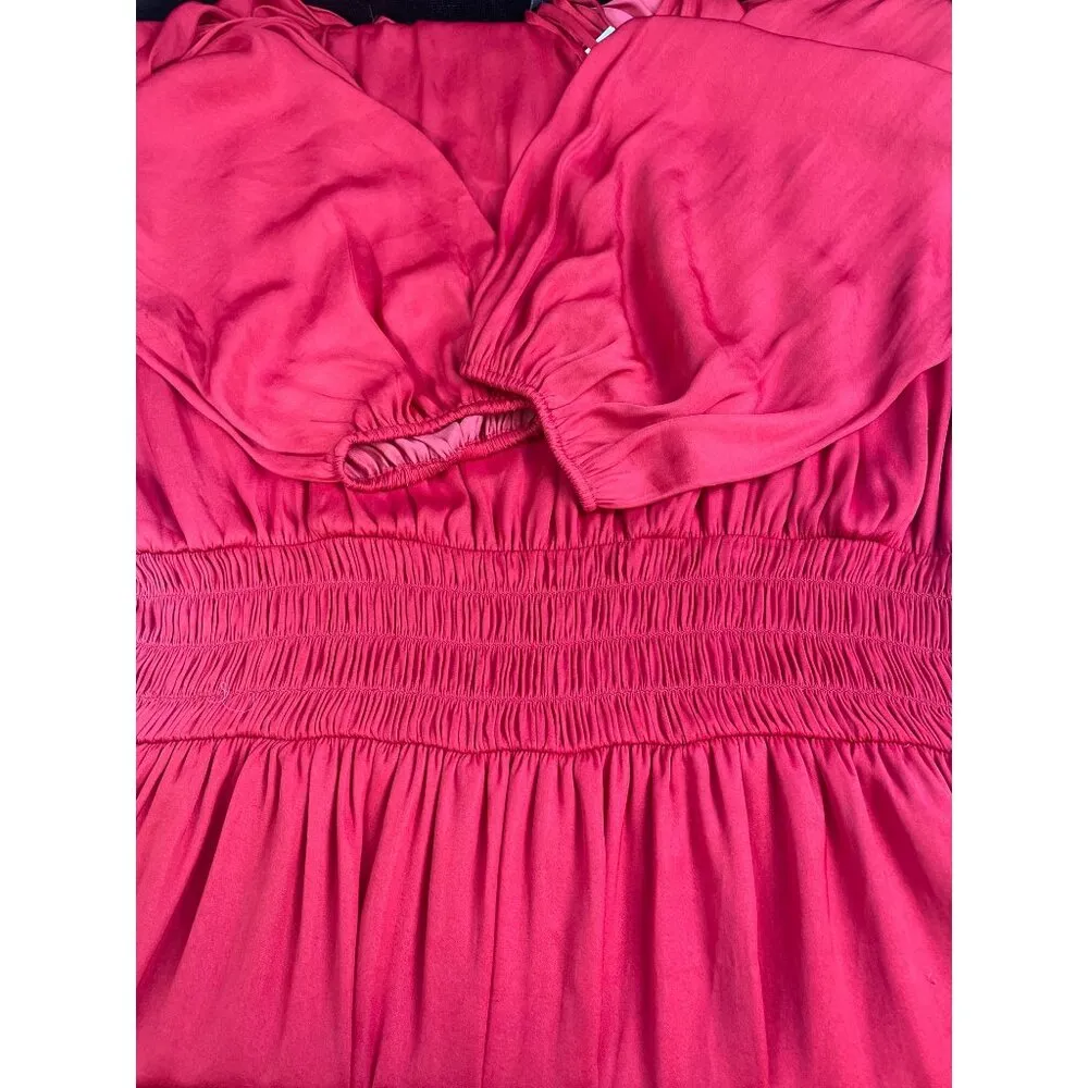 White House Black Market Women's Long Sleeve Red Mini Dress Size XL SKU 3083 - Image 8