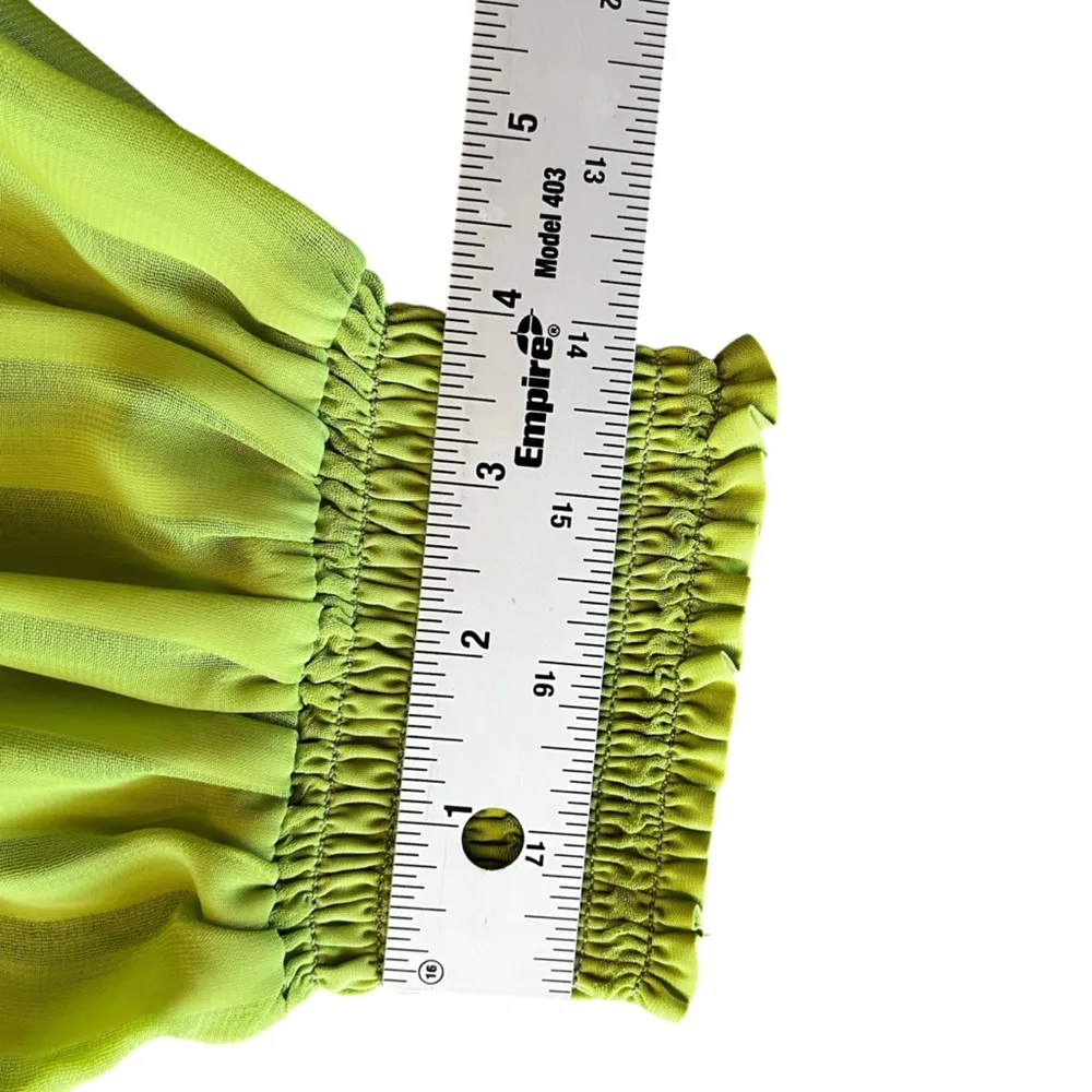 Maison Tara Chloe Apricot Green Mini Dress. Size 8 - Image 15