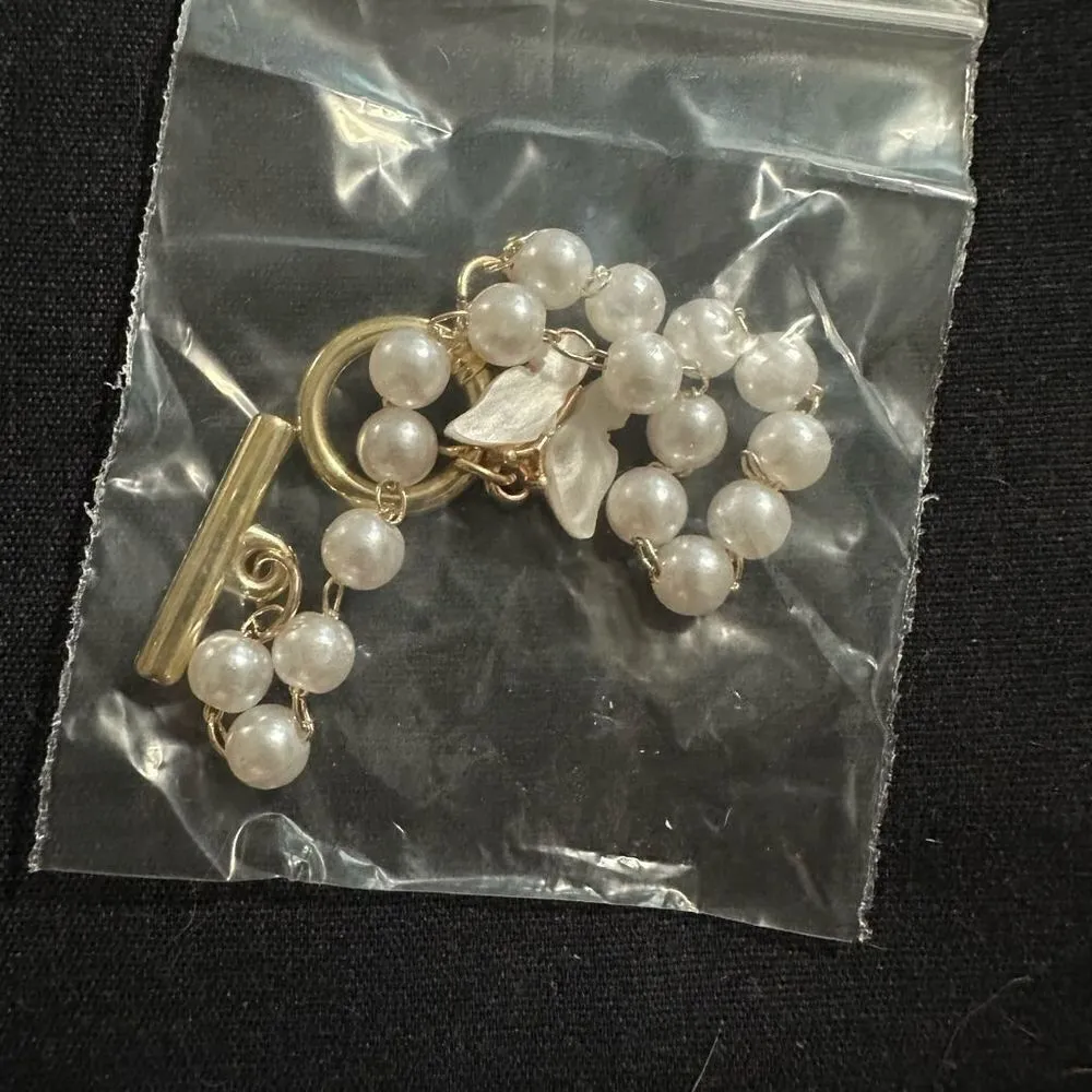 Cute cat alloy plating artificial pearls ear stud dangling earrings - Image 9