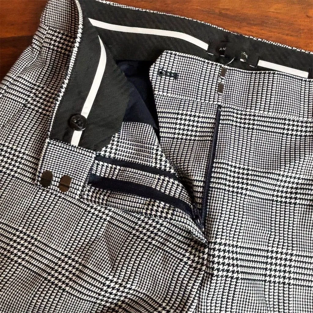 Ann Taylor Women's Glen Plaid Dress Pants Size 10 Multicolor Straight Leg - Image 4