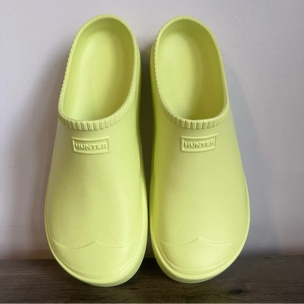 HUNTER Keyhole Accent Green Women's Slide Clog Size 10 #393 - Image 2