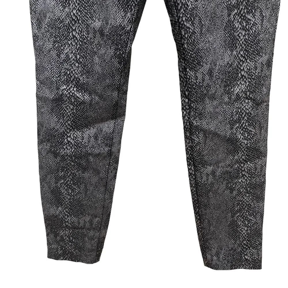 INC International Concepts Snake Print Skinny Legging Pants Silver Black Size 10 - Image 2