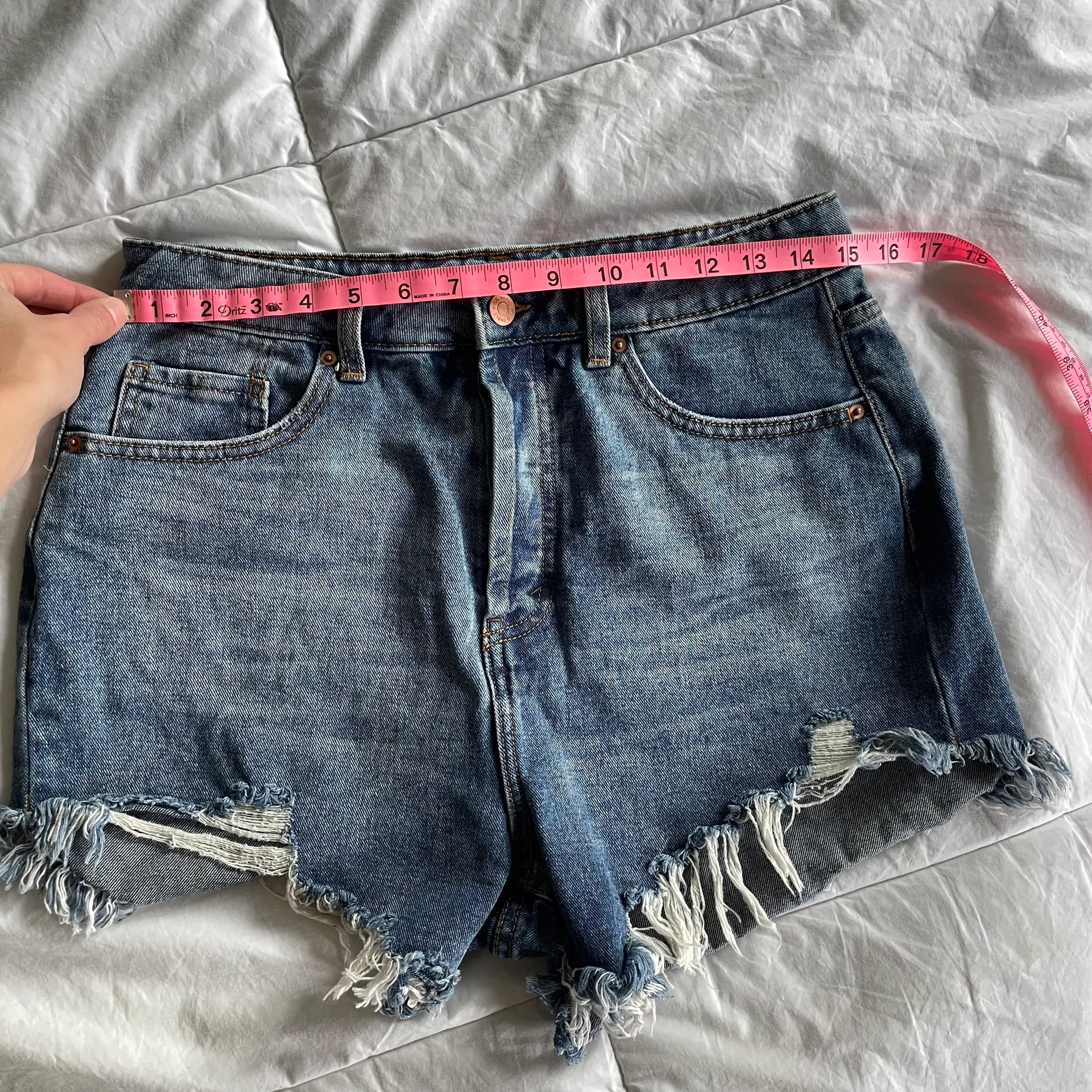 Denim shorts women blue  Size 8 - Image 8