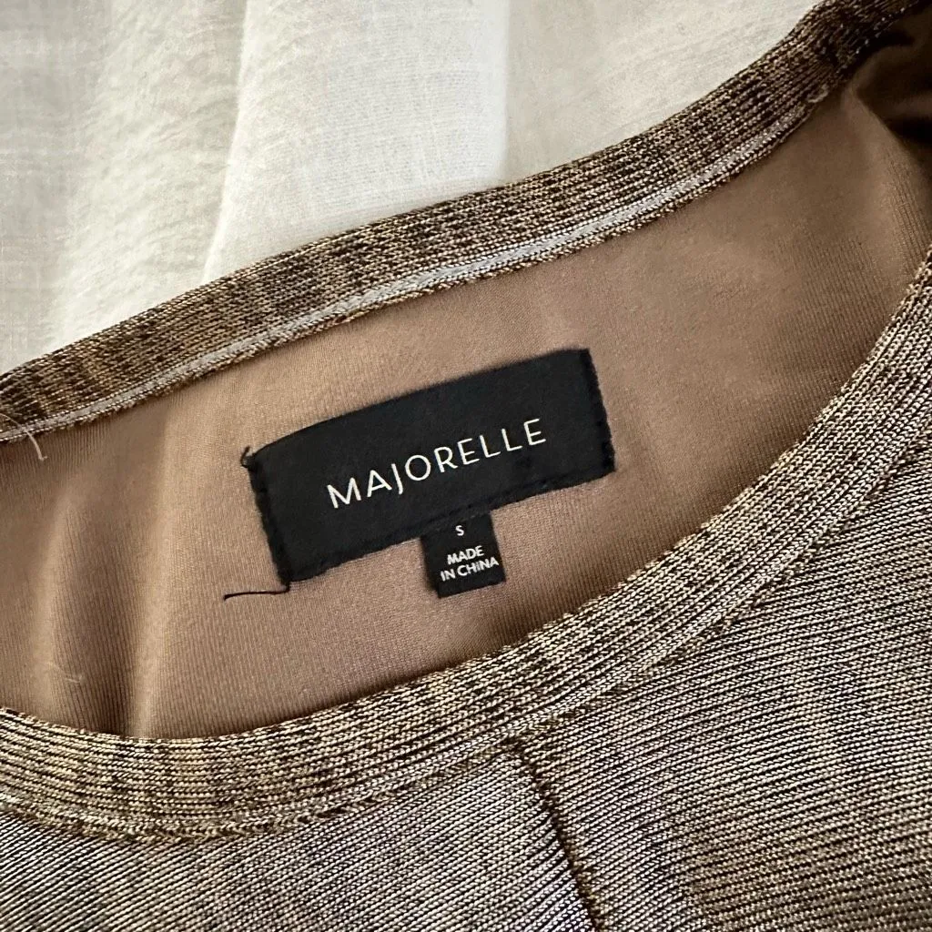 Revolve Majorelle Women’s Metallic Bronze Small Lumi Criss Cross Crop Top - Image 4