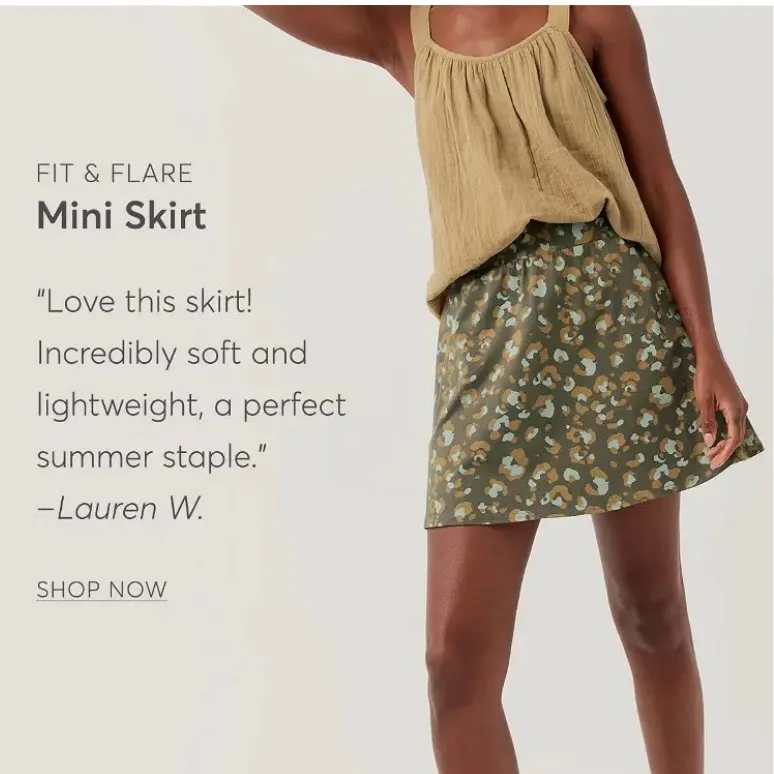 Pact Fit and Flare Skirt Green Animal Print Organic Cotton X-Small XS - Image 10