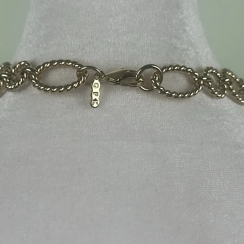 Clarion Pell Grace Kelly Oval Gold & Black Link Crystal 36” Necklace - Image 6