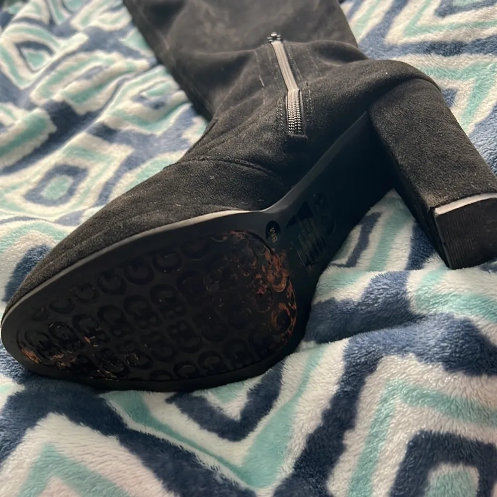 Gianni Bini Get-Real Black Thigh High Boots - Image 9