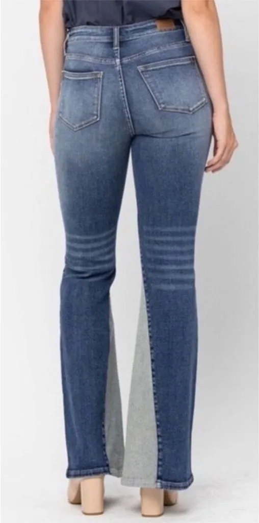 Judy Blue Frankie Two Tone Panel Flare Fit Jeans Size 9/29 - Image 1