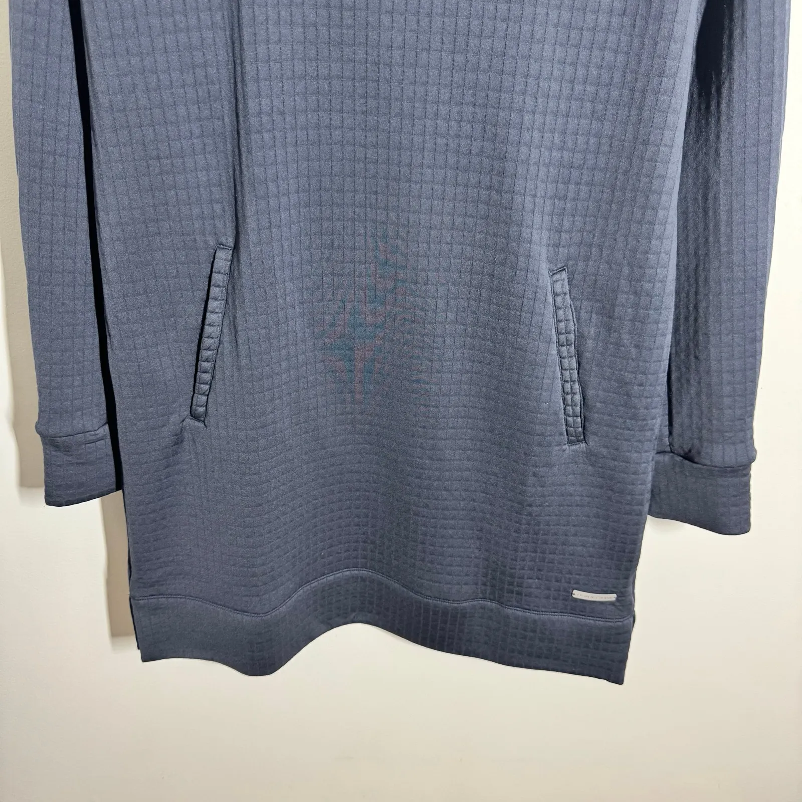 Pearl Izumi Prospect Tech Dress Women M Navy Blue Cycling Kangaroo Pocket Cozy - Image 8