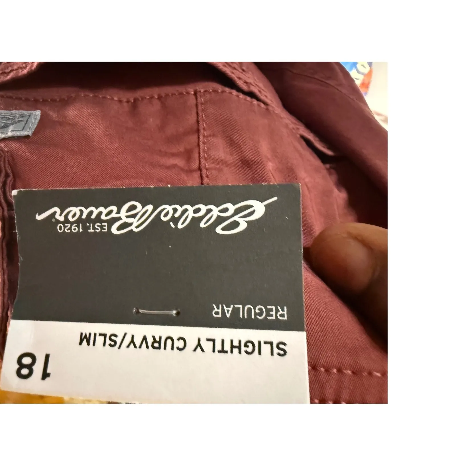 Eddie Bauer Womens Size 18‎ Cropped Chino Pants Casual Crop Red Pink - Image 9