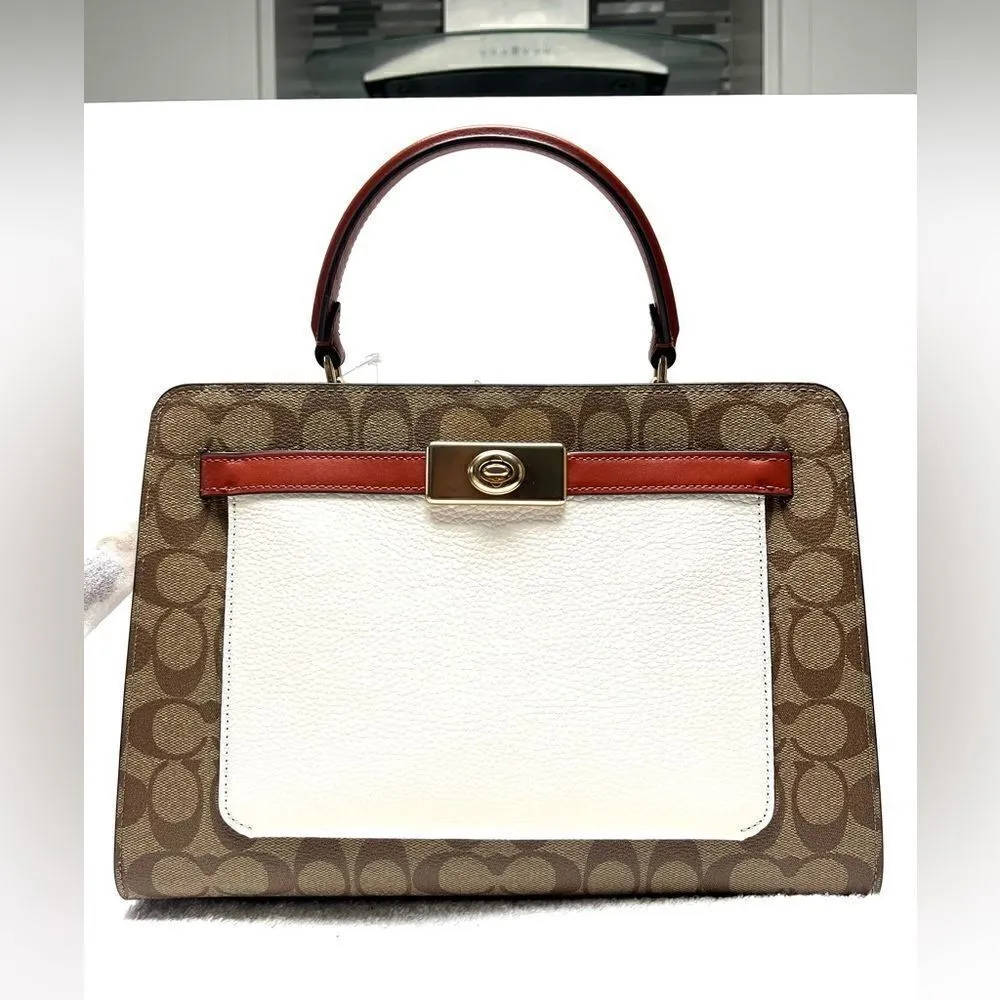 🔥🎁NWT! Coach Lane Carryall Satchel Handbag in Colorblock Msrp:$498.00 - Image 3