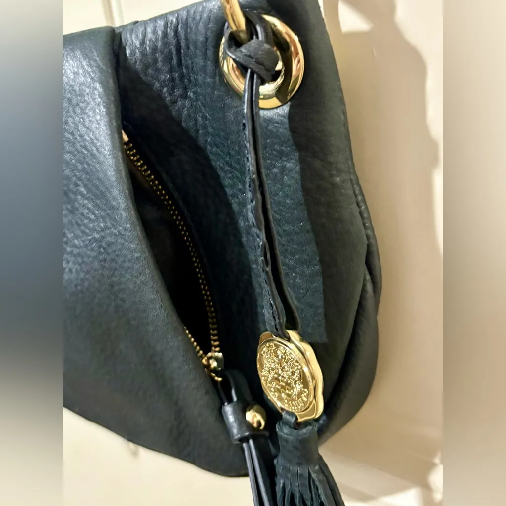 Vince Camuto Black Shoulder 100% Genuine Leather Purse with Cover Bag - Image 4