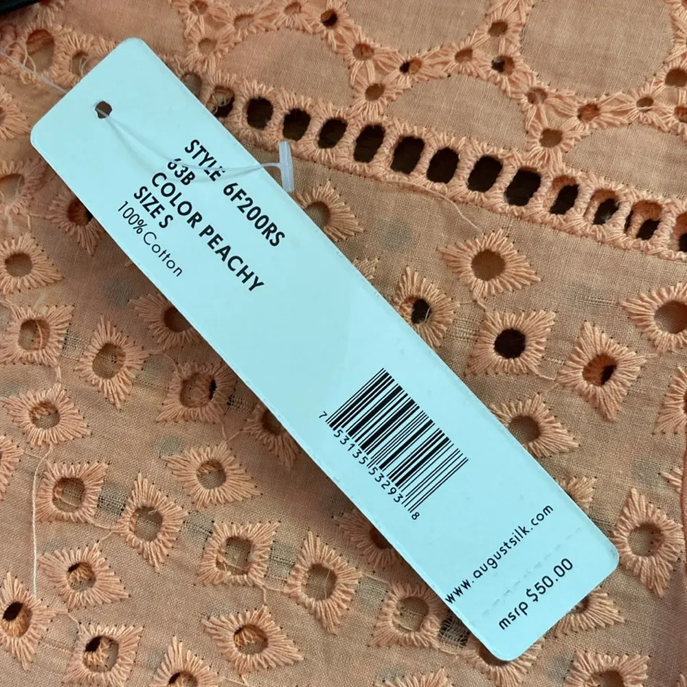 August Silk NWT Cotton Eyelet Top - Image 10