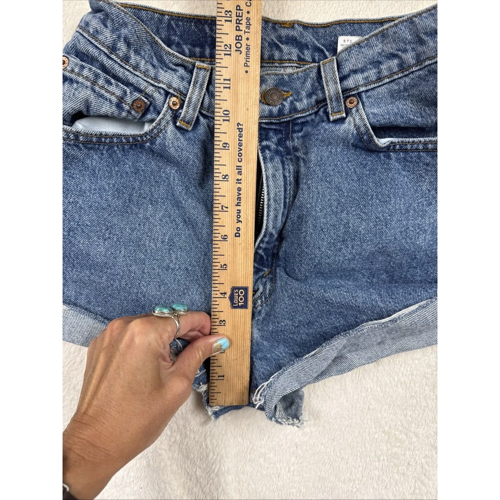 Vtg Levi’s 512 Slim Denim Cut Off Shorts 11 Jean Festival Bootie 2” Y2k 90’s - Image 5