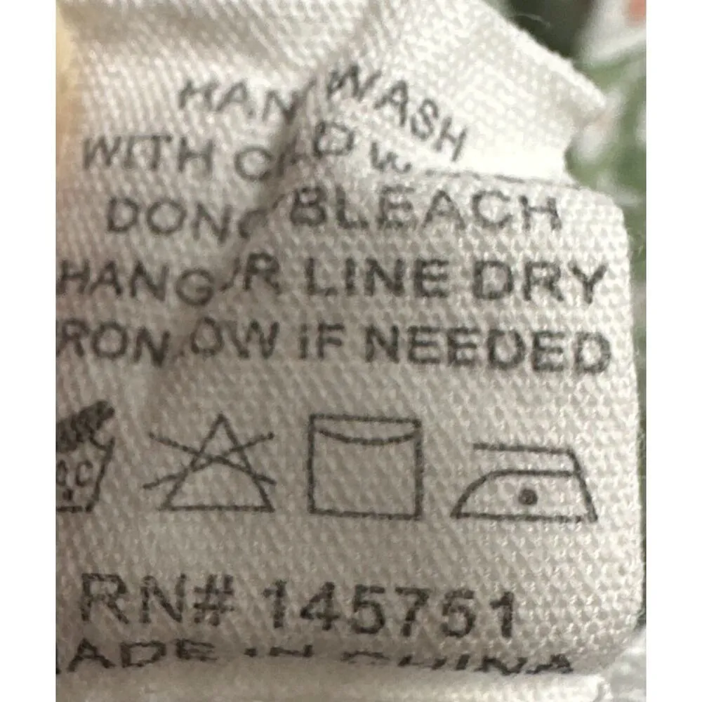 Altar’d State Women's Green Mini Dress Micro Floral Short Sleeve Large Boho - Image 3