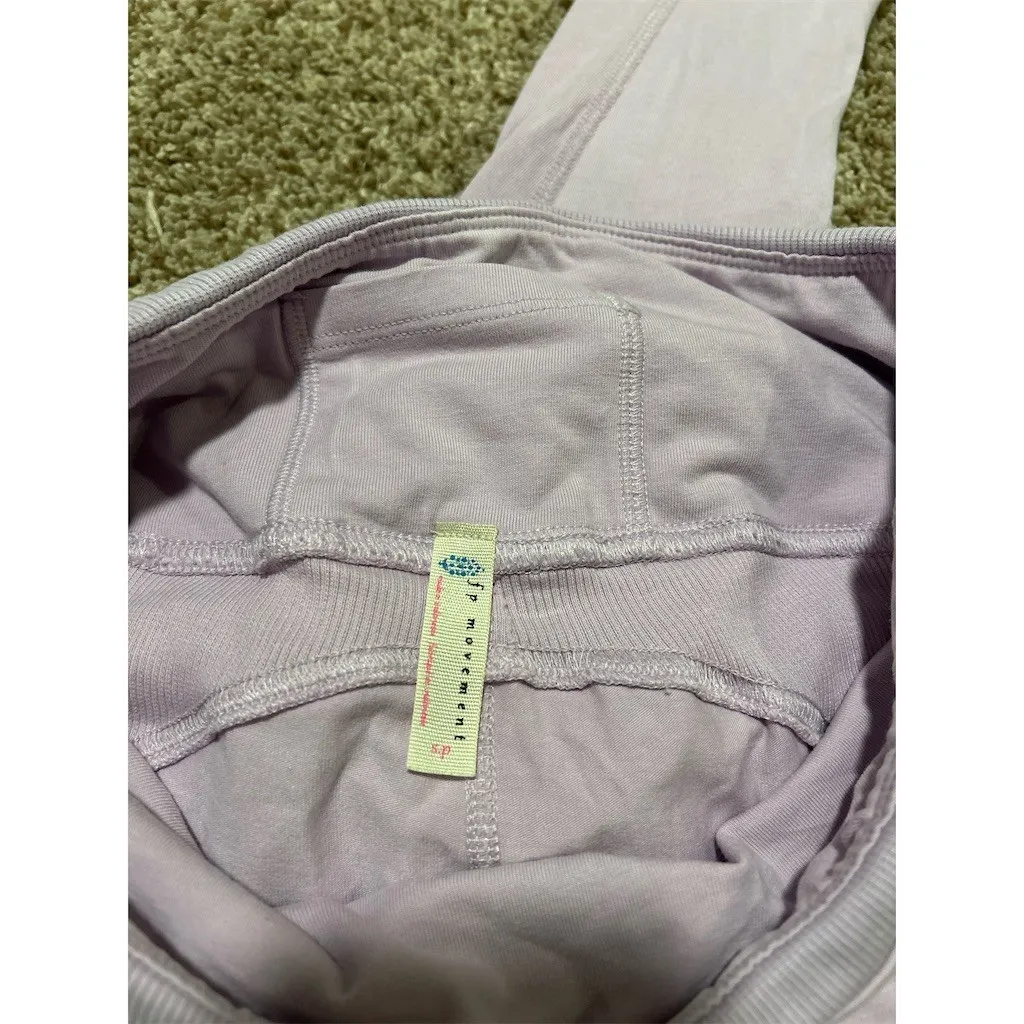 Free People Movement Leggings Womens Small Purple High Rise Ribbed Yoga - Image 3