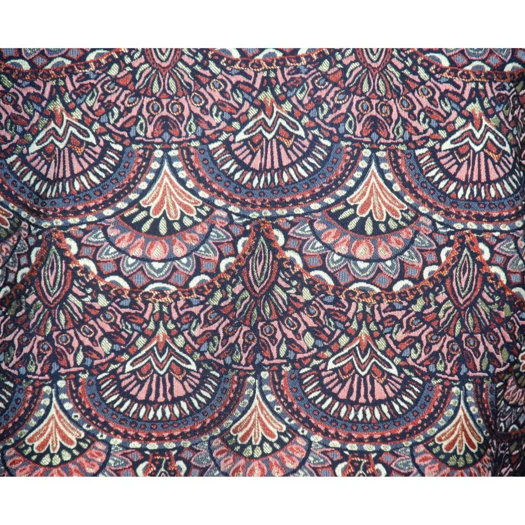 Chelsea & Violet Brocade Bolero Open Jacket Tassel Fringe Rich Colors Size S - Image 6