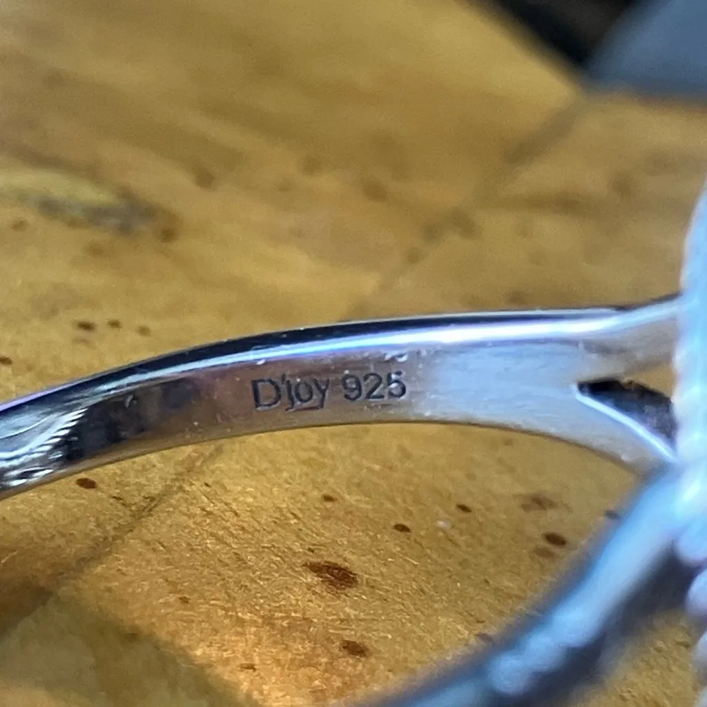 White Buffalo Turquoise Sterling Silver Feather Ring Size 10 - Image 6